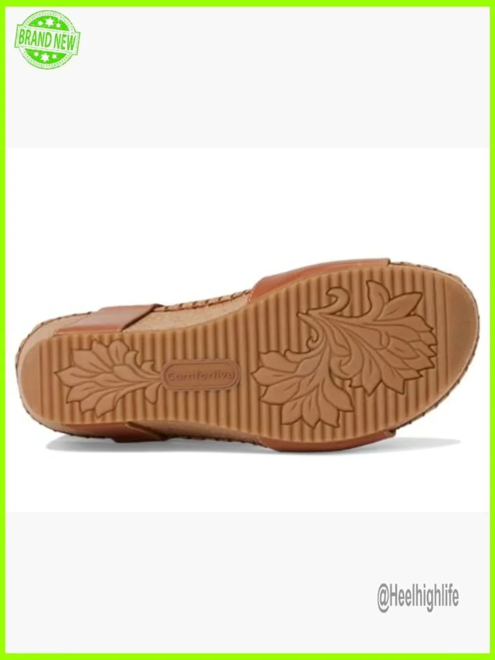 Leather Wedge Sandals with Cork Footbed, Adjustable Hook & Loop Strap